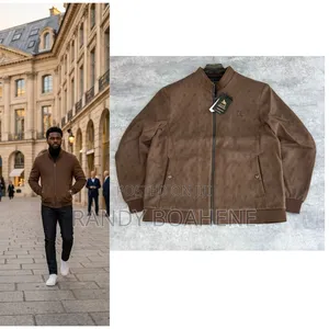 Boulevard Suede Monogram Bomber Jacket