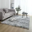New Fluffy Grey Living Room Rug (200 x 160 cm) - 2