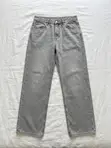 Men's Washed Grey Loose Fit Straight Jeans - Streetwear Denim - 2