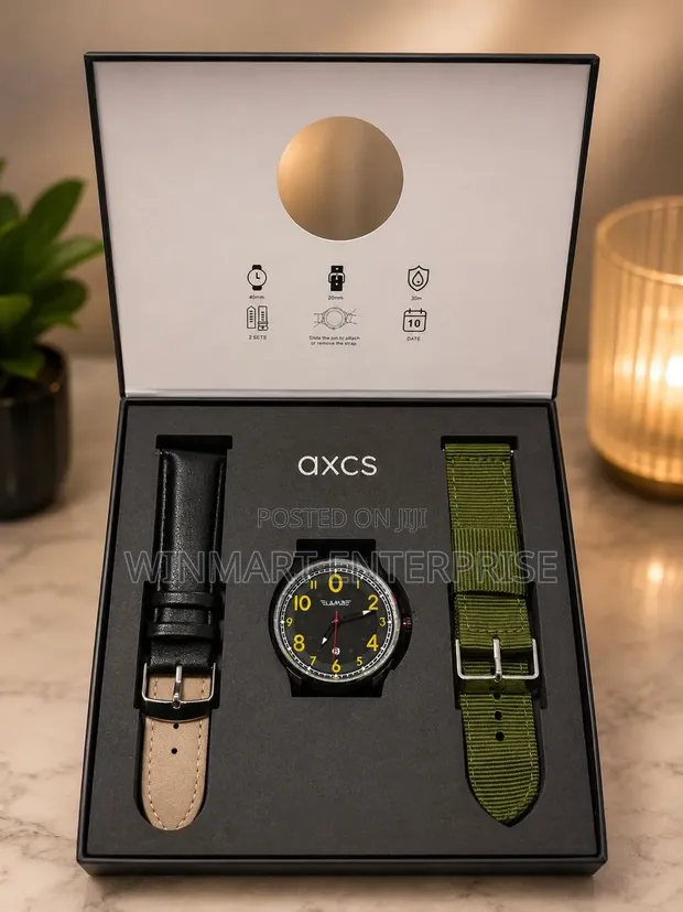 AXCS Men's Watch Set with Interchangeable Straps - 1