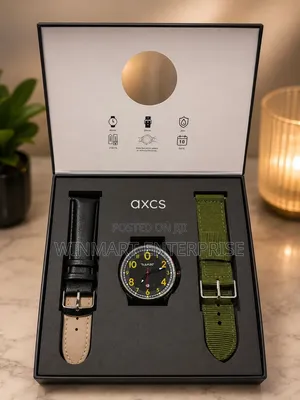 AXCS Men's Watch Set with Interchangeable Straps