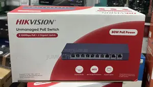 Hikvision 8-Port Unmanaged PoE Switch with 2 Gigabit Uplinks