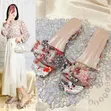 Ladies Rhinestone Flat Slippers - 5