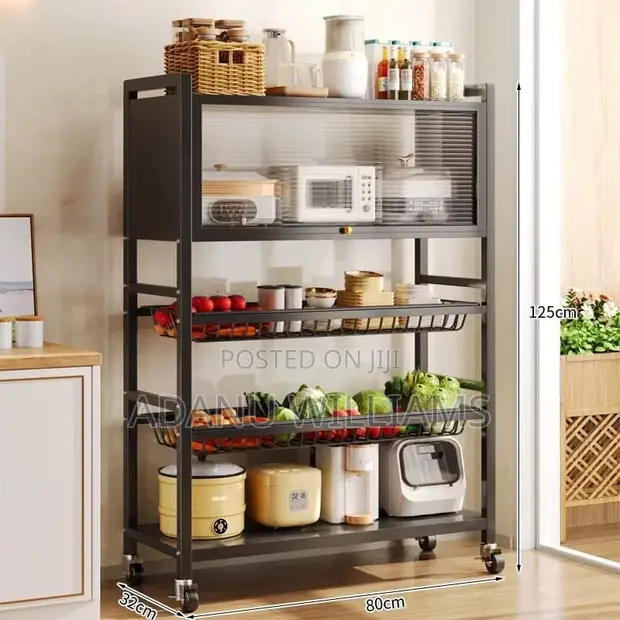 Large 80cm Kitchen Organizer Shelf with Cabinet - 1
