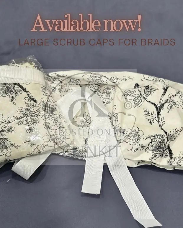 Large Scrub Caps for Braids - 1
