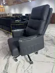 Modern Executive Office Chair - Black Leather - 3