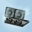 Portable Double-Head Rechargeable Solar Fan (Model 999) - 4