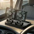 Portable Double-Head Rechargeable Solar Fan (Model 999) - 5