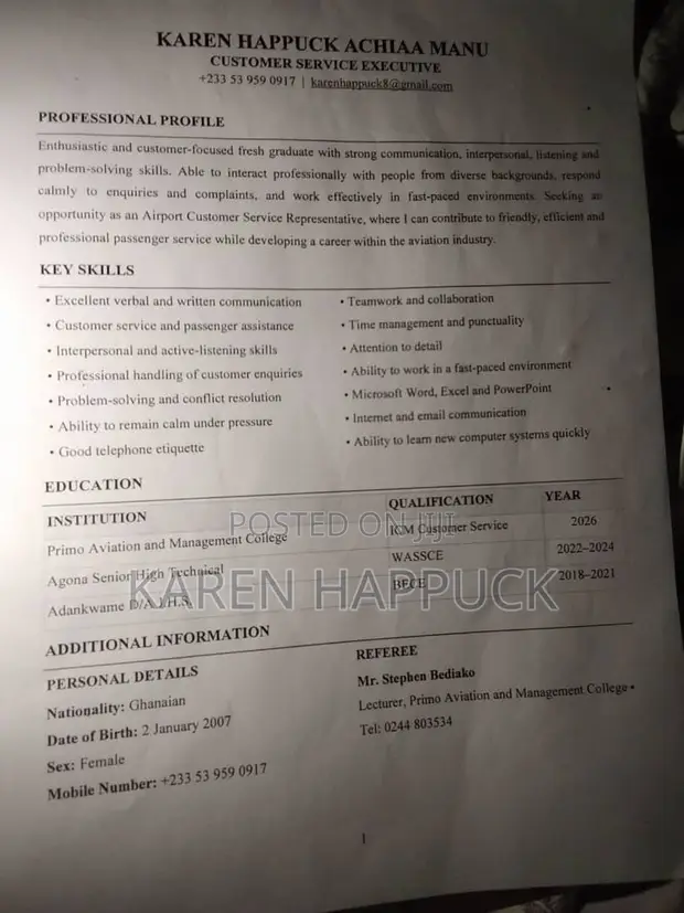 Advertising & Marketing CV - Aviation Trained - 1