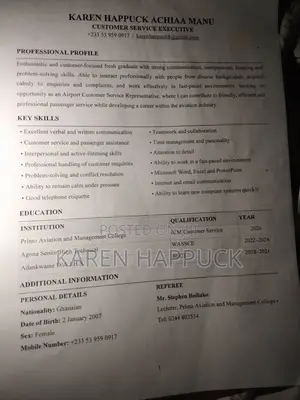 Advertising & Marketing CV - Aviation Trained