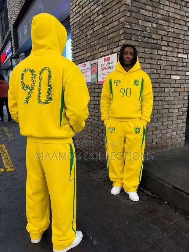 Men's 90s Graphic Hoodie Jogger Tracksuit Set - 1