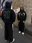 Men's 90s Graphic Hoodie Jogger Tracksuit Set - 3
