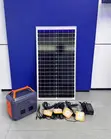 Fibon 550W Portable Power Station with 150W Panel + 4 Bulbs - 1
