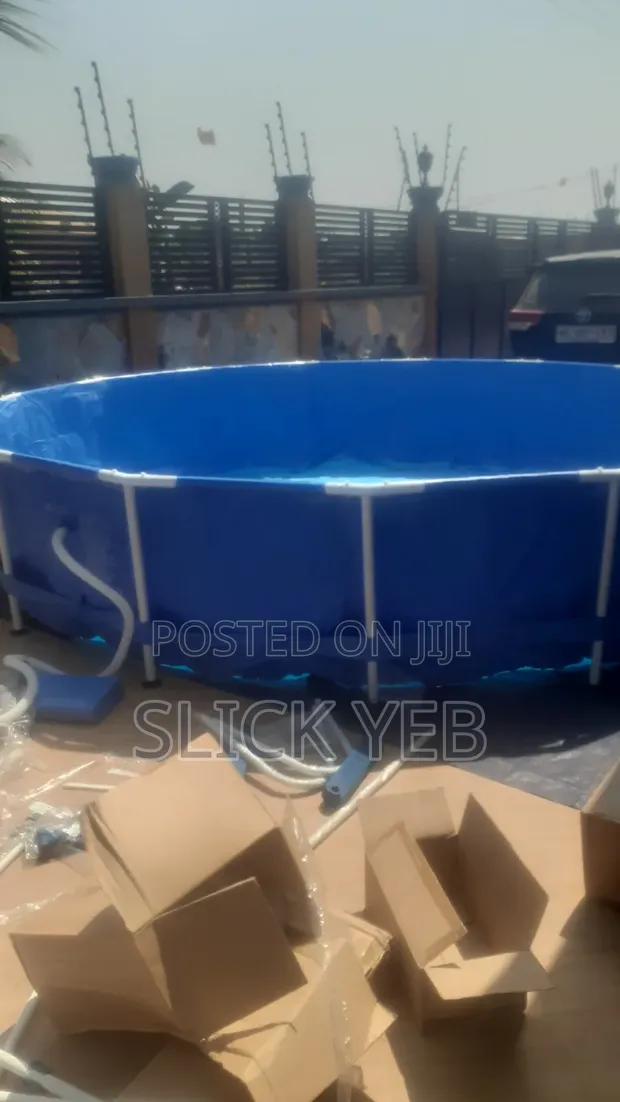 12ft Intex Metal Frame Above Ground Swimming Pool - 1