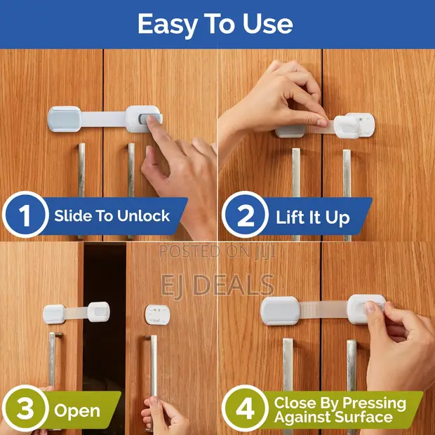 Adjustable Child Safety Lock - 4 Pieces - 1