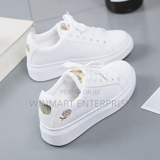 White Platform Sneakers - 1
