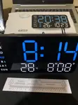 Digital Wall Clock with Temperature LED Display - 2