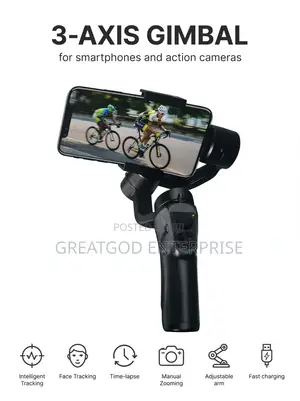 3-Axis Gimbal Stabilizer for Smartphones & Action Cameras