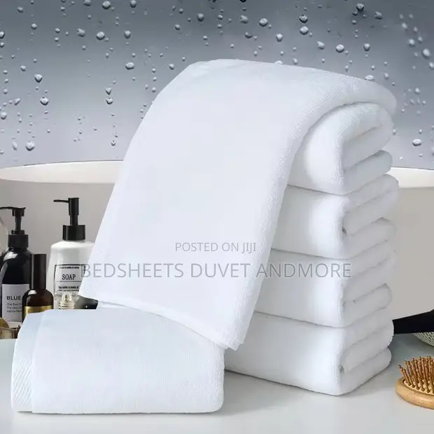 Luxurious White Bath Towels - Hotel Standard - 1