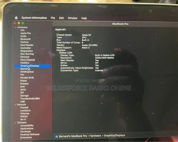 Apple MacBook Pro 2020 13" M1 16GB RAM 1TB SSD - 1