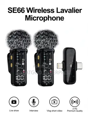 SE66 Wireless Lavalier Microphone (2 Pack)