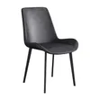Dark Gray Leather Dining Chair - 2