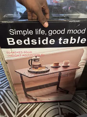 Adjustable Laptop Table with Wheels