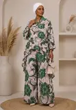 Ladies Modest Wear Dress with Scarf - 1