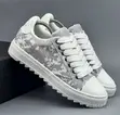 Numeris Atelier Cloud Grey and White Canvas Unisex Sneakers - 1