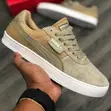 Puma G. Vilas Unisex Sneakers in Tan and Olive Suede - 2
