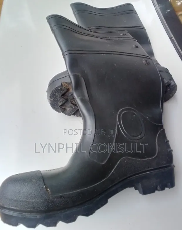 American Safety Steel Toe Wellington Boots - Size 9 (43) - 1