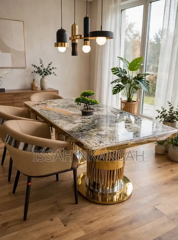 Luxury Marble Dining Set - 6 Seater - 1