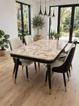 Luxury Marble Dining Set - 6 Seater - 2