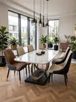 Luxury Marble Dining Set - 6 Seater - 4
