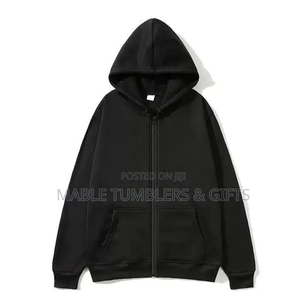 Unisex Hooded Sweatshirt with Front Zip - 1