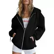 Unisex Hooded Sweatshirt with Front Zip - 2