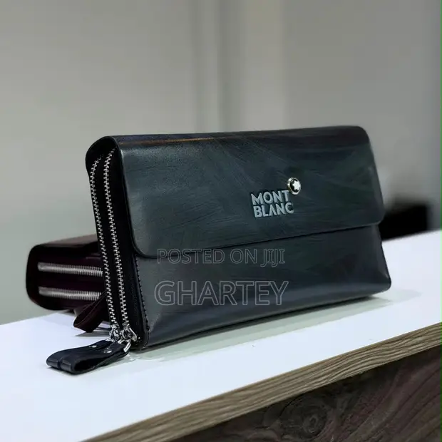 Premium Montblanc Leather Zipper Pouch - 1