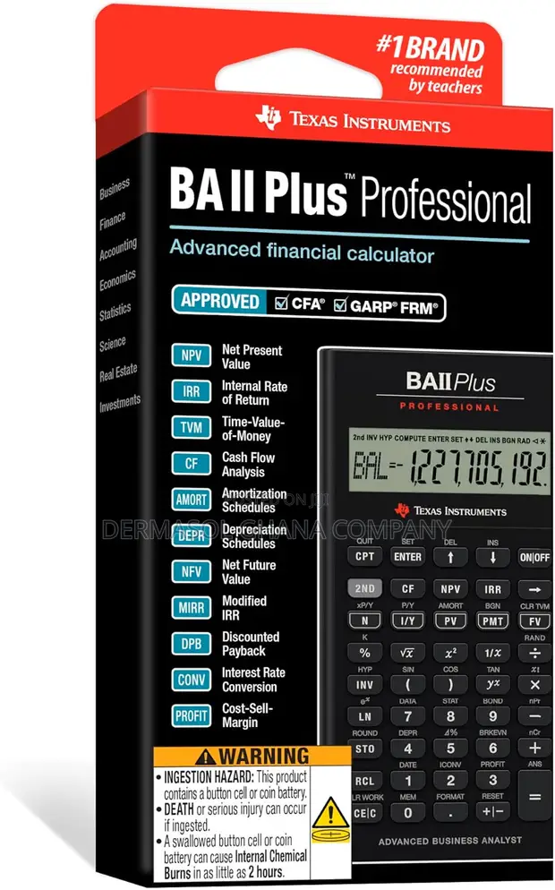Texas Instruments BA II Plus Professional Financial Calculator - 1