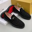 Christian Louboutin Black Geometric Slip-On Loafers - 2