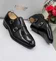John Foster Black Double Monk Strap Formal Shoes - 2