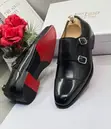 John Foster Black Double Monk Strap Formal Shoes - 3
