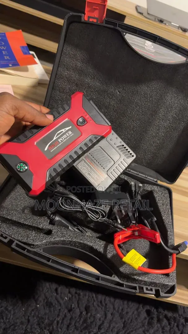 High Power Car Jump Starter Kit with Air Compressor - 1