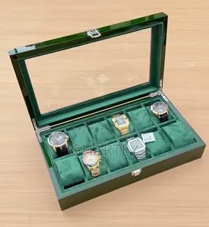 Luxury 12-Slot Watch Display Storage Box