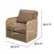 Aiden & Ivy Harley Leather Swivel Armchair - 1