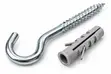 Galvanized J Hook Screw with Wall Plug - 1