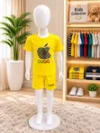 Kids Multicolor Cotton Shorts and Top Set (3-5Y) - 1