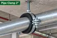 Galvanized Rubber-Lined Pipe Clamp 2" - 2