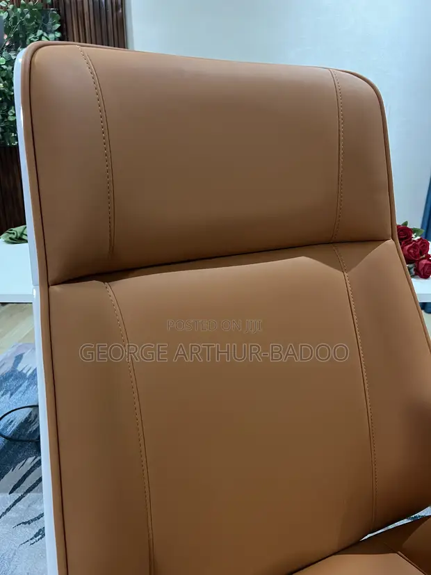 Premium Executive Office Chair - Tan/Caramel Upholstery - 1
