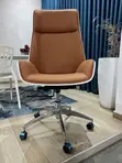 Premium Executive Office Chair - Tan/Caramel Upholstery - 4