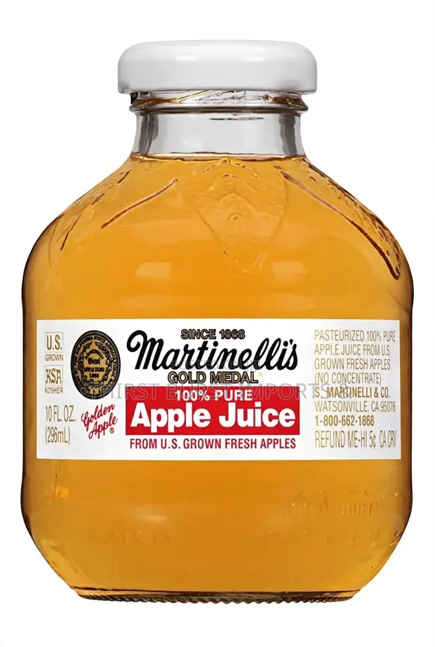 Martinelli's 100% Pure Apple Juice - 12 x 295ml Bottles - 1